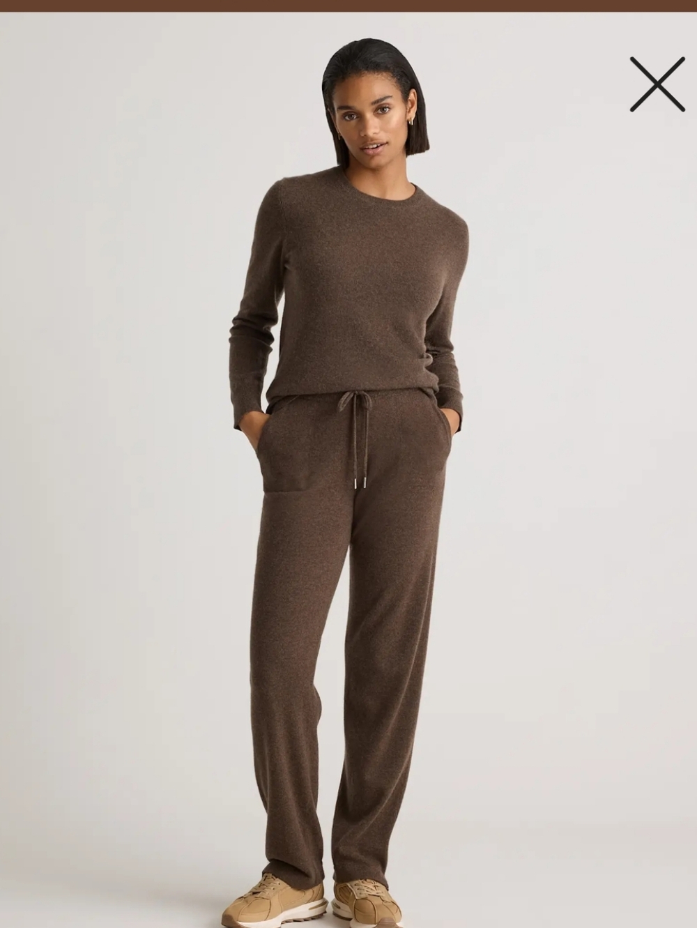 Quince Mongolian Cashmere Sweater Size Large In Brown - Picture 4 of 11
